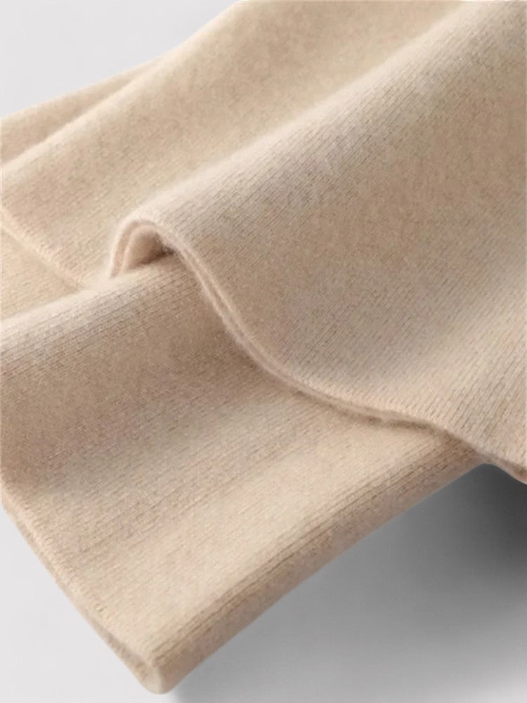 Luxe Cashmere Wide Leg Sweatpants with High Waist for Women