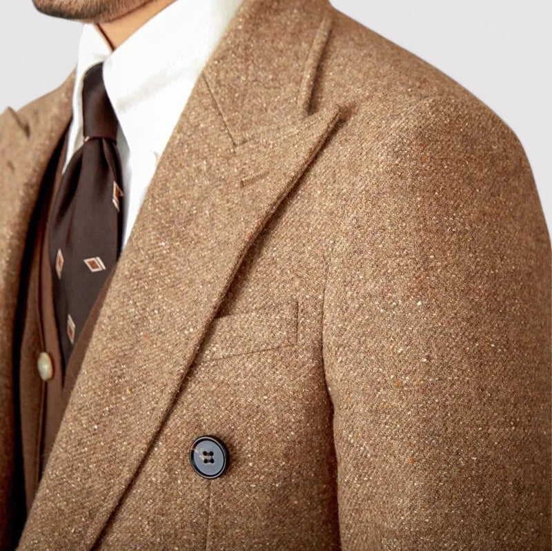 Stylish Men's Double-Breasted Wool Winter Coat