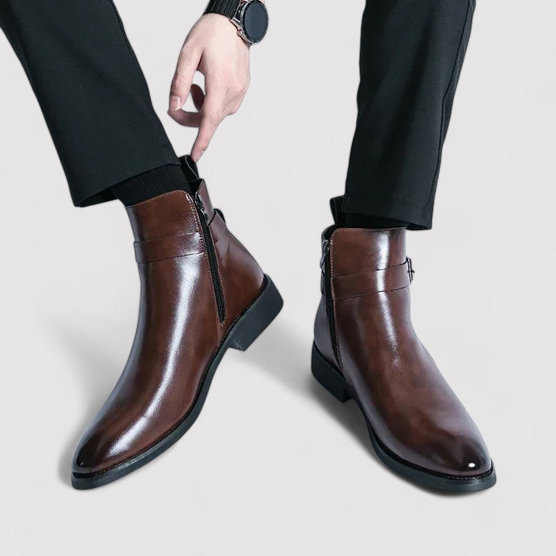Sergio Men's Premium Genuine Leather Chelsea Boots - Timeless Elegance