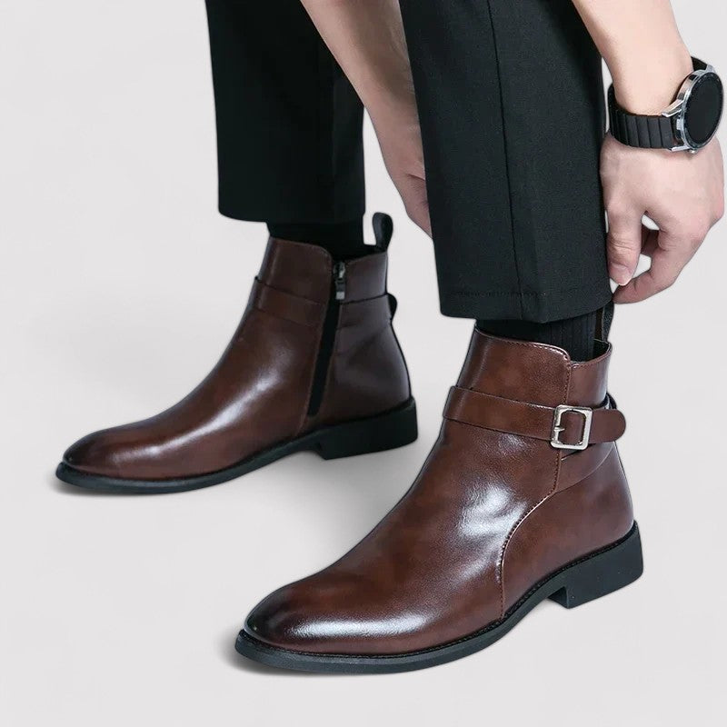 Sergio Men's Premium Genuine Leather Chelsea Boots - Timeless Elegance