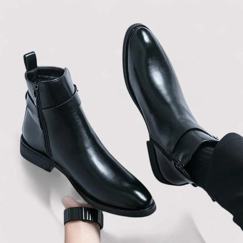 Sergio Men's Premium Genuine Leather Chelsea Boots - Timeless Elegance