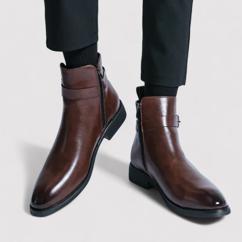 Sergio Men's Premium Genuine Leather Chelsea Boots - Timeless Elegance