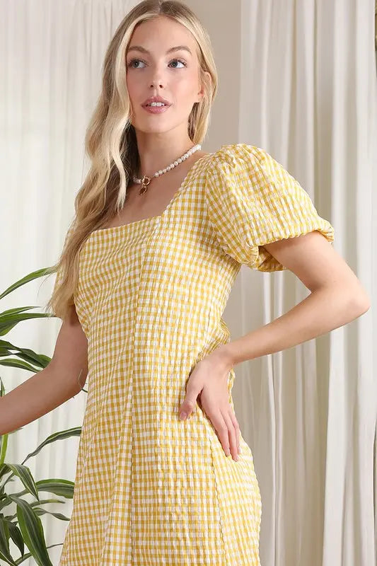 Charming Gingham Lilou Back Strap Dress