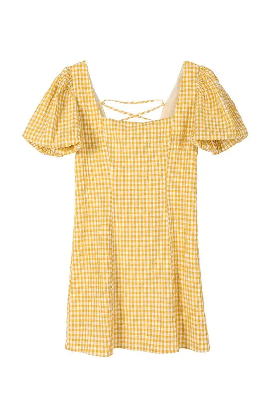 Charming Gingham Lilou Back Strap Dress