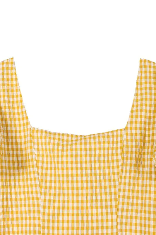 Charming Gingham Lilou Back Strap Dress