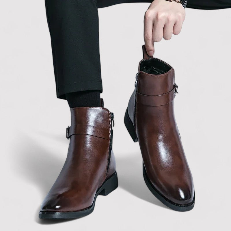 Sergio Men's Premium Genuine Leather Chelsea Boots - Timeless Elegance
