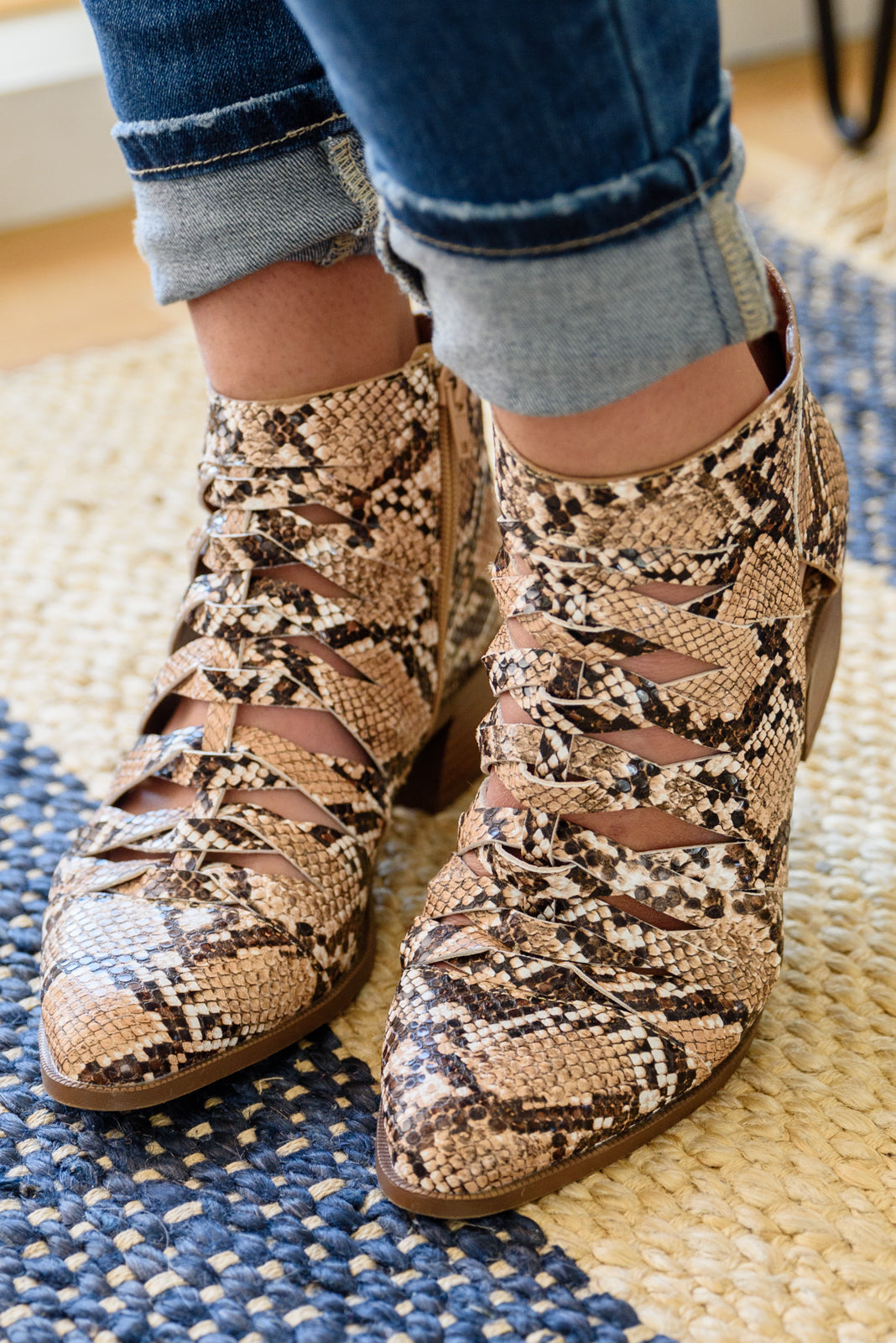 Snakeskin Ankle Boots