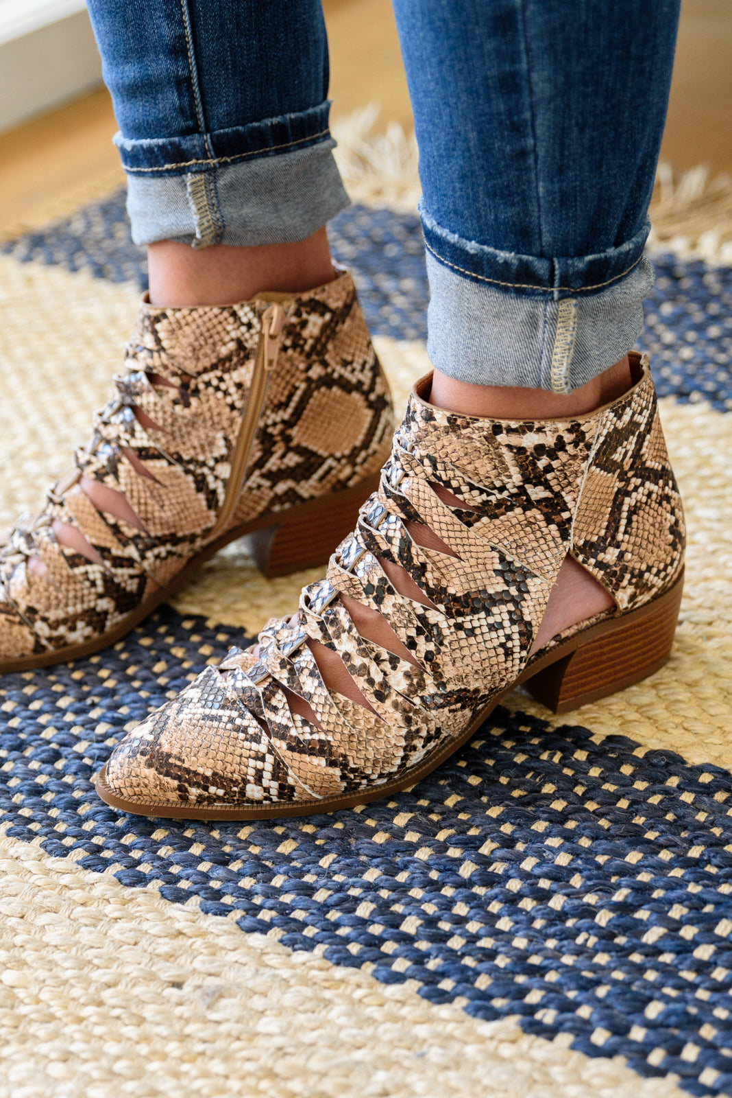 Snakeskin Ankle Boots