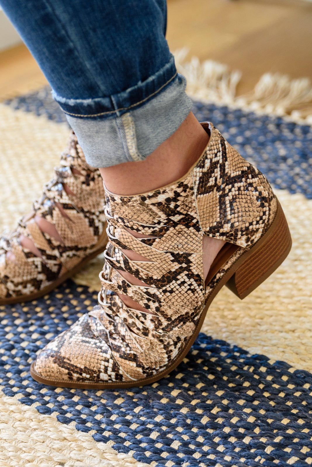 Snakeskin Ankle Boots