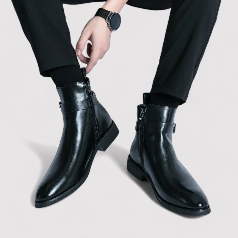 Sergio Men's Premium Genuine Leather Chelsea Boots - Timeless Elegance