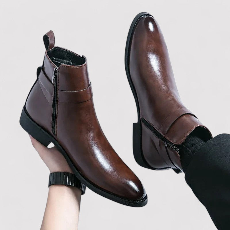 Sergio Men's Premium Genuine Leather Chelsea Boots - Timeless Elegance