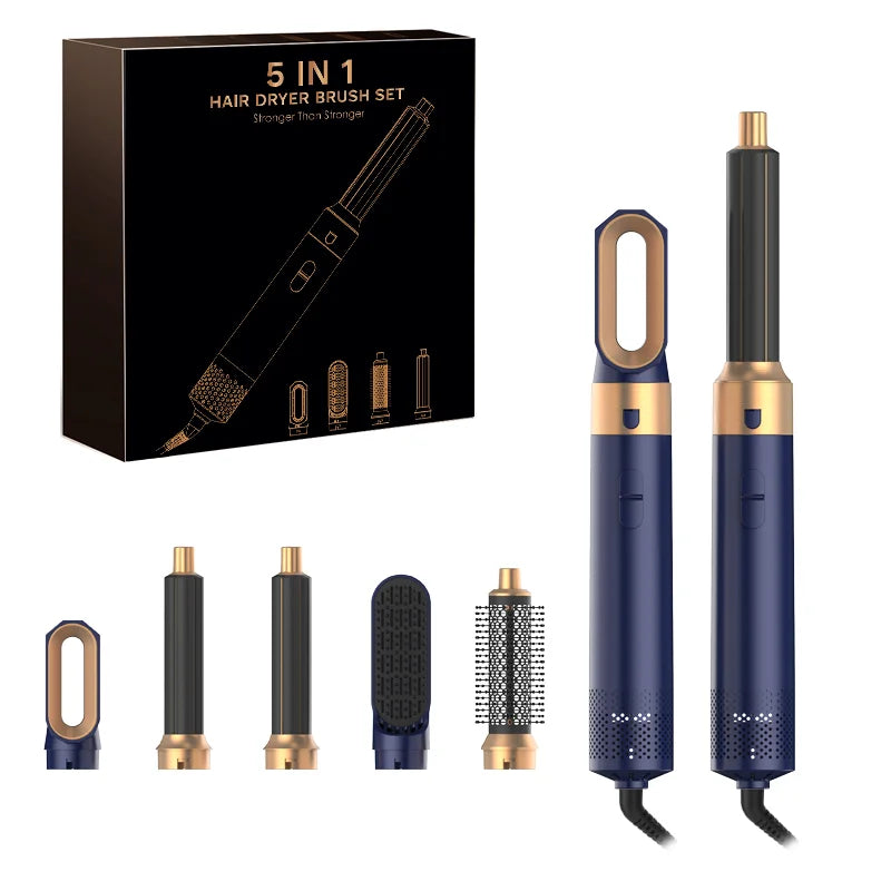 New 5-in-1 Hair Dryer Hot Comb Set