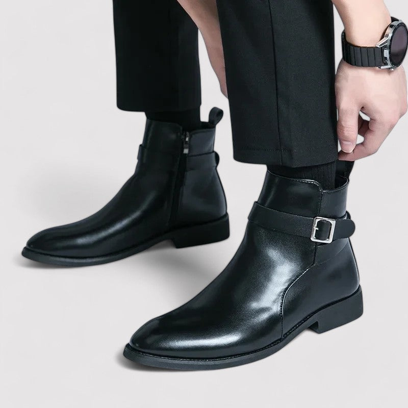 Sergio Men's Premium Genuine Leather Chelsea Boots - Timeless Elegance