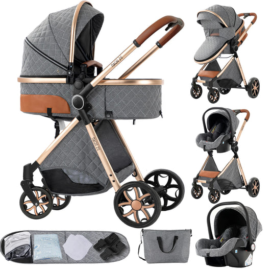 Baby Stroller 3 in 1 Travel Stroller for Newborns & Infants
