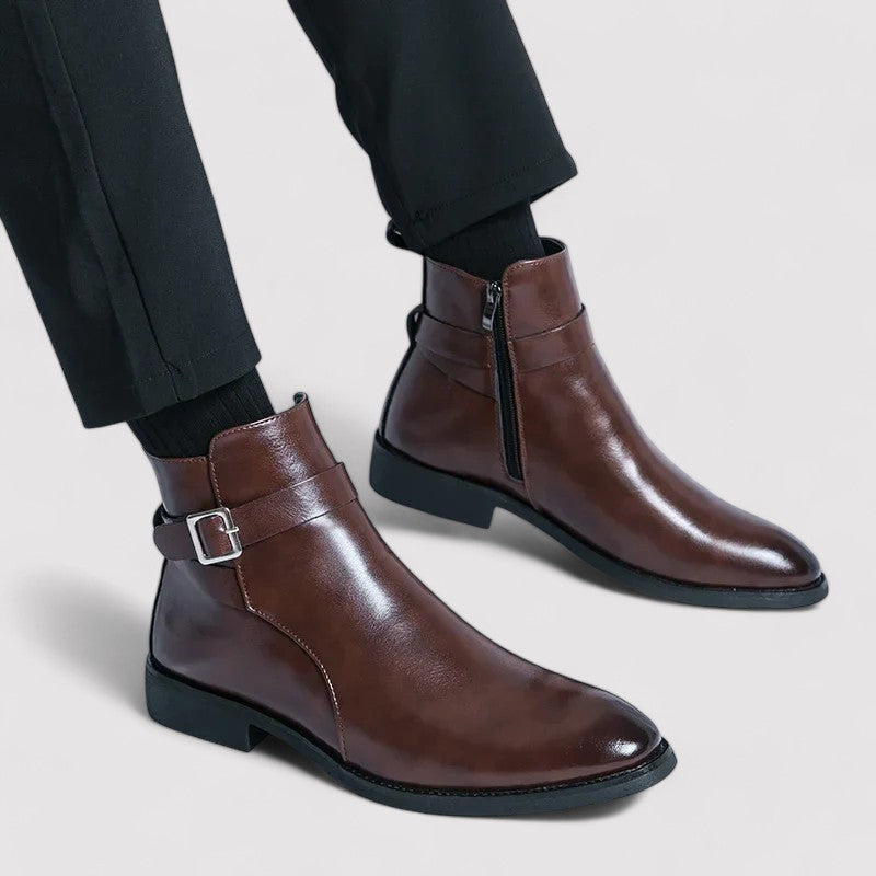 Sergio Men's Premium Genuine Leather Chelsea Boots - Timeless Elegance