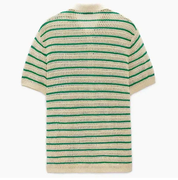 Elevate Your Style with the Marbella Knit Button-Up Shirt