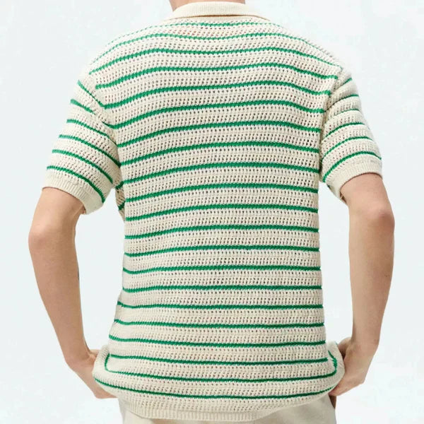 Elevate Your Style with the Marbella Knit Button-Up Shirt
