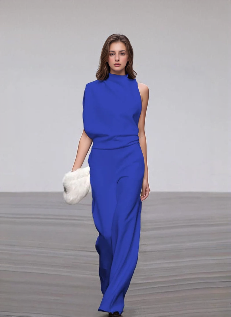 Chic Women's Sleeveless Jumpsuit - Sophisticated One-Piece Ensemble Perfect for Celebrations