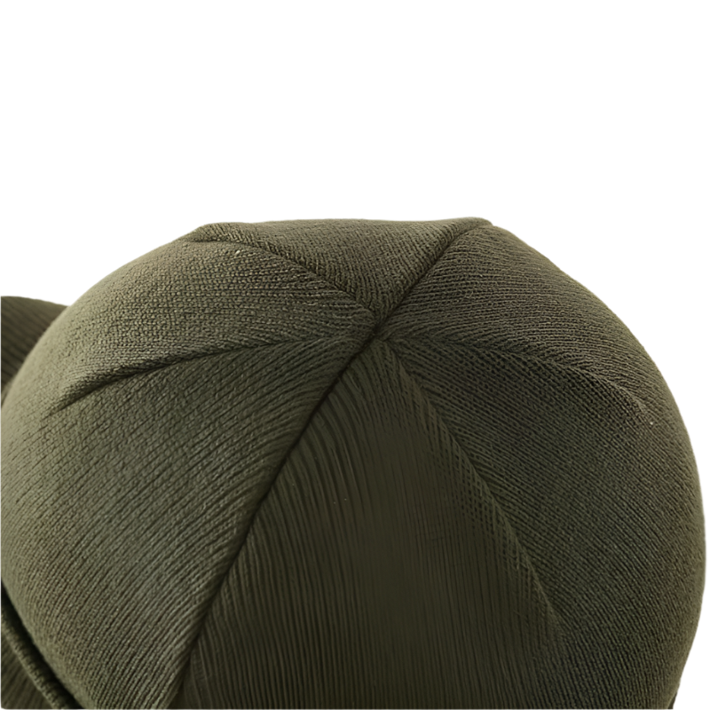 Stylish and Warm: Men's Double-Knit Cuffed Beanie Hat with Brim for Winter Comfort