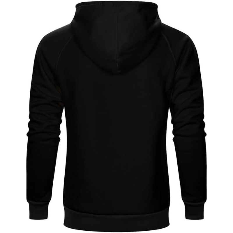 Men's Soft Blend Fleece Pullover Hoodie - Solid Color Sweatshirt with Kangaroo Pocket