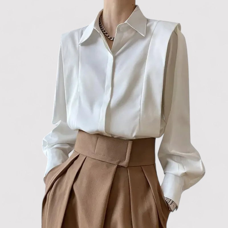 Chic Long-Sleeved Blouse for Timeless Elegance