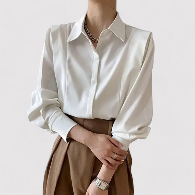 Chic Long-Sleeved Blouse for Timeless Elegance