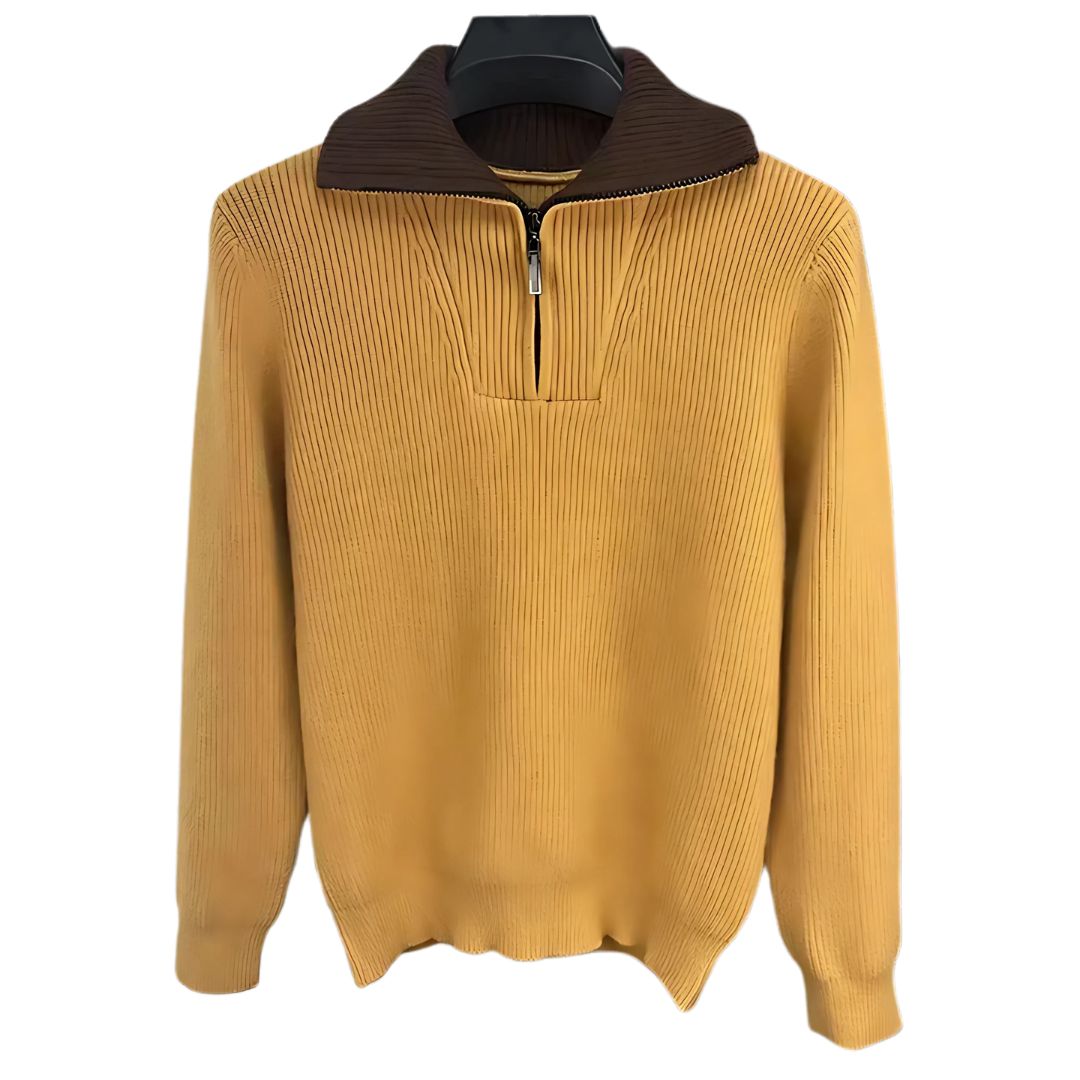Stylish Men's Reversible High Neck Sweater for Versatile Fashion