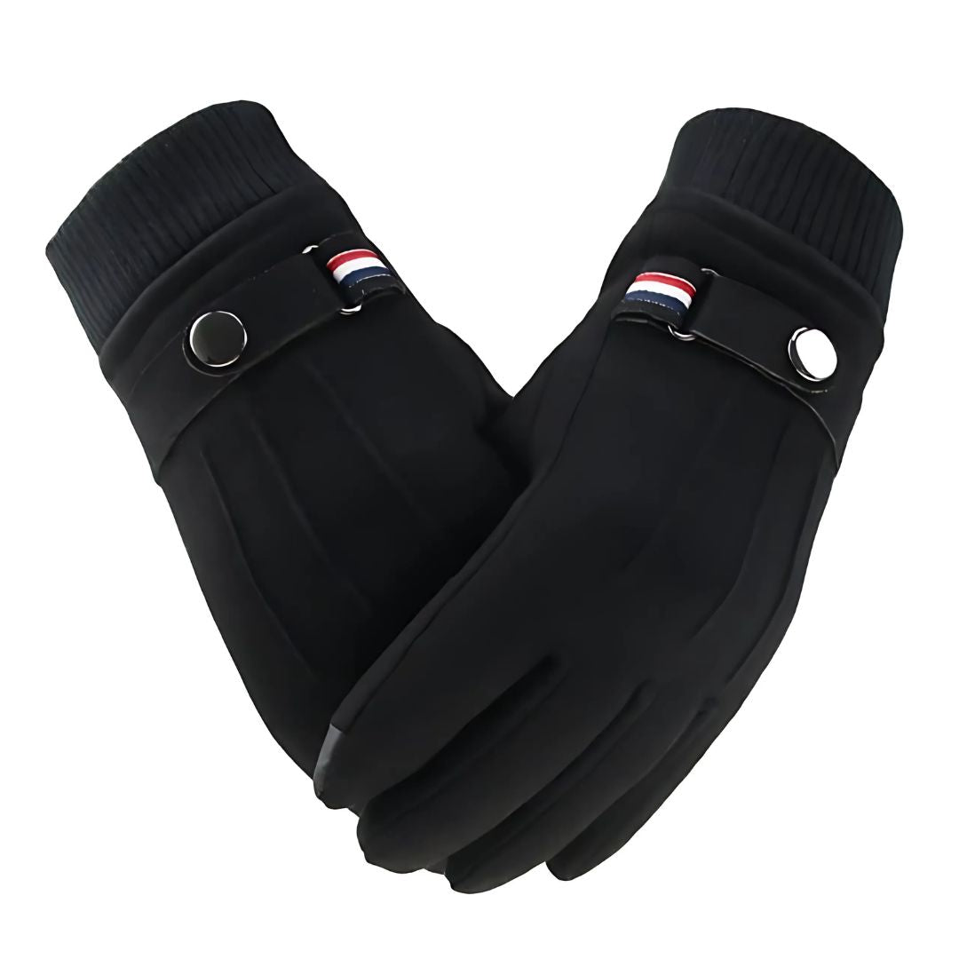 Stylish Men's Suede Touchscreen Winter Gloves