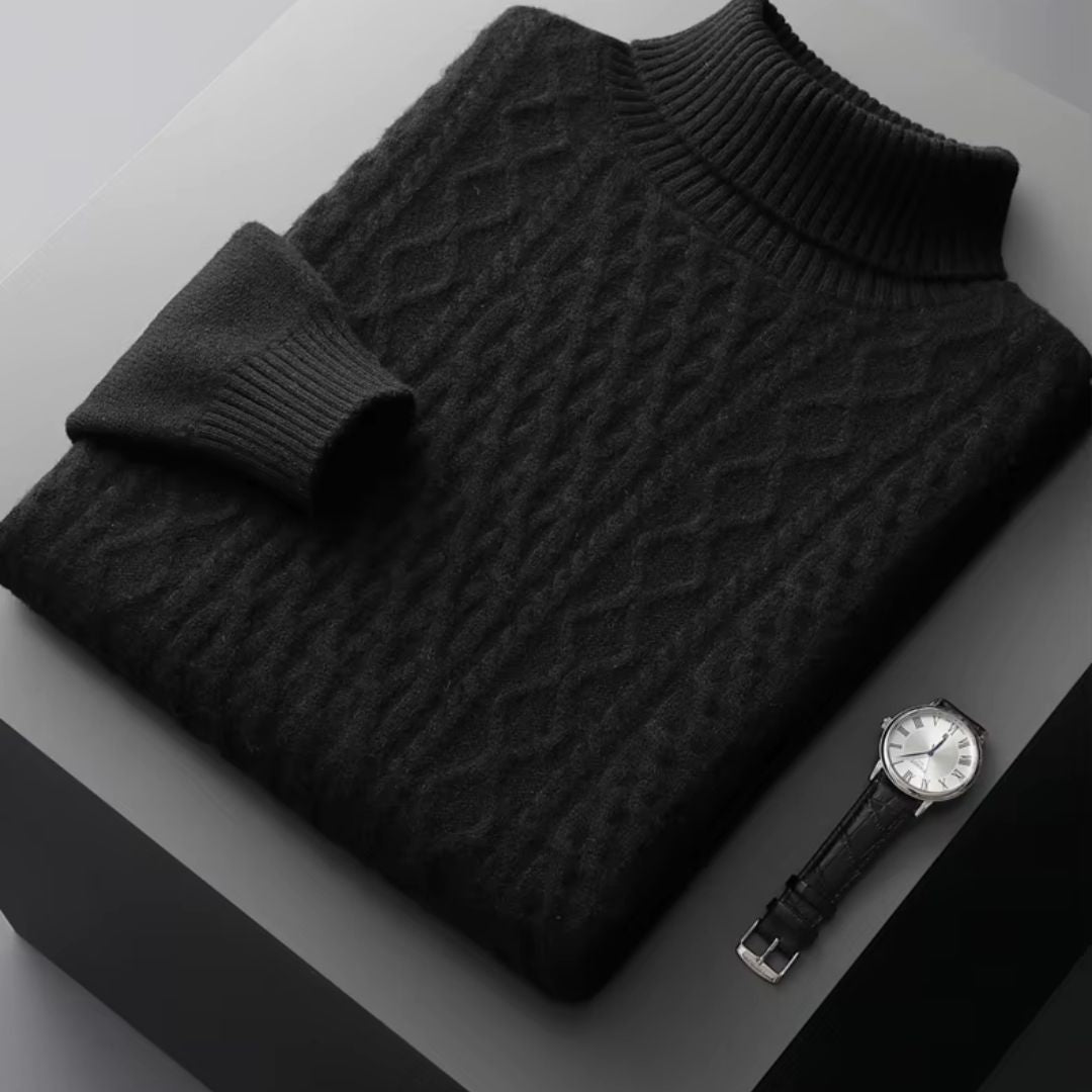 Elite Wool & Cashmere Turtleneck Sweater