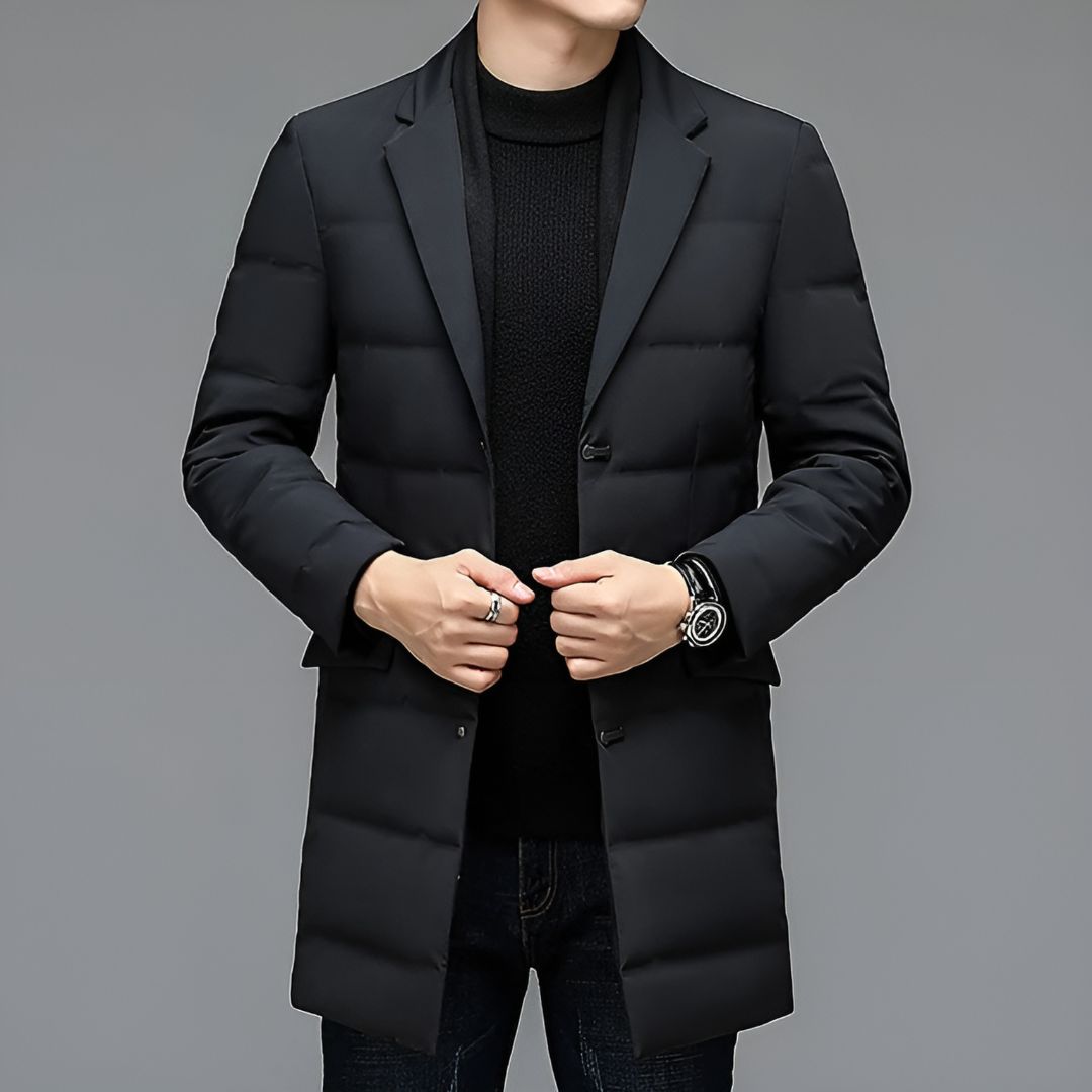 Men's Stylish Suit Jacket with Down Comfort