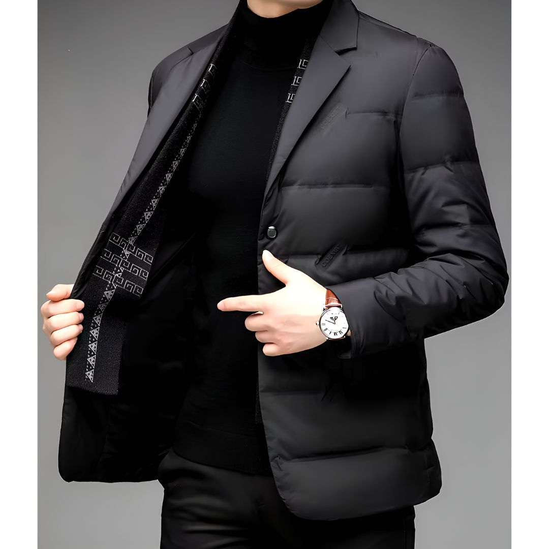 Men's Stylish Suit Jacket with Down Comfort