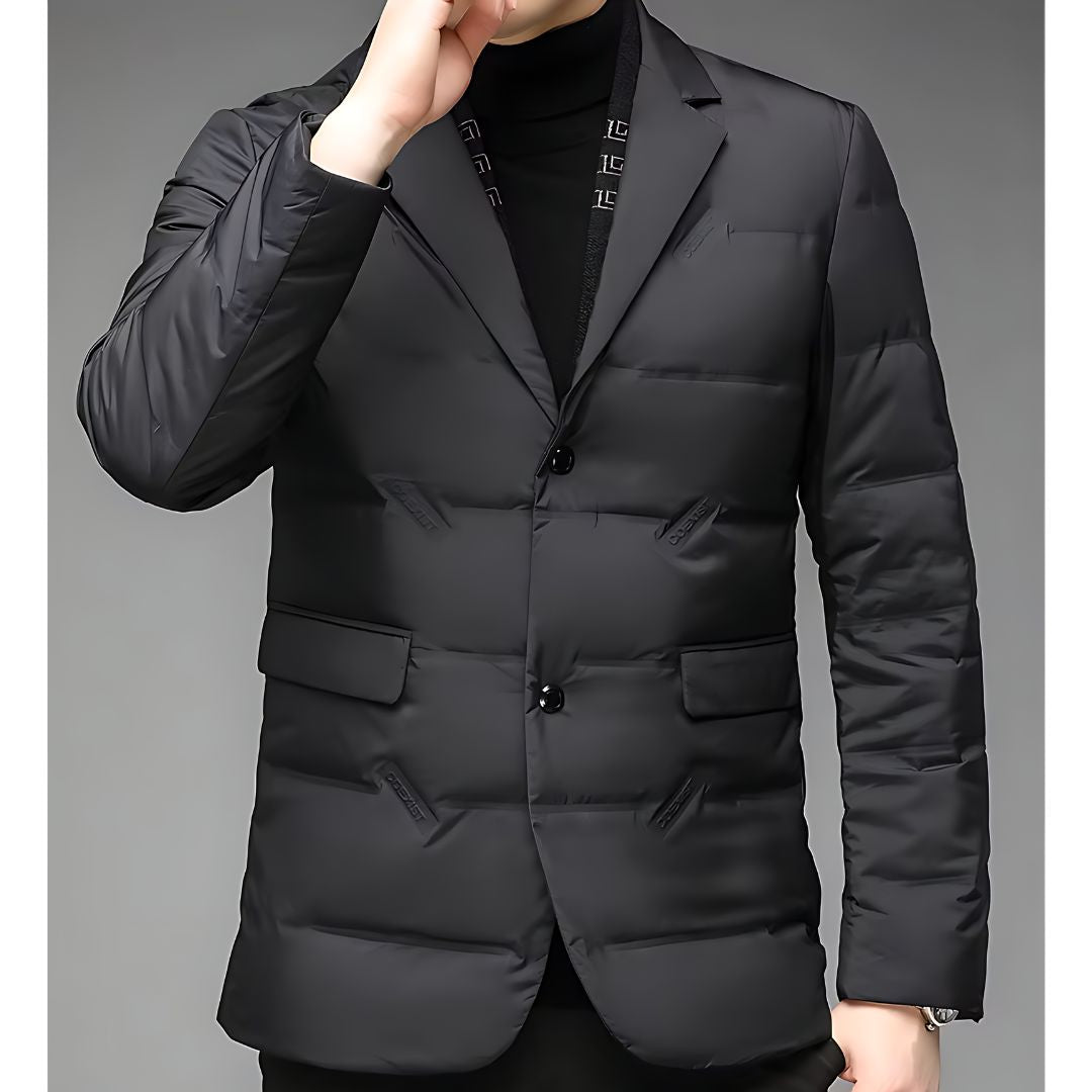 Men's Stylish Suit Jacket with Down Comfort