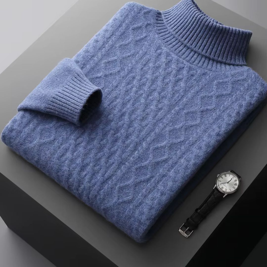 Elite Wool & Cashmere Turtleneck Sweater
