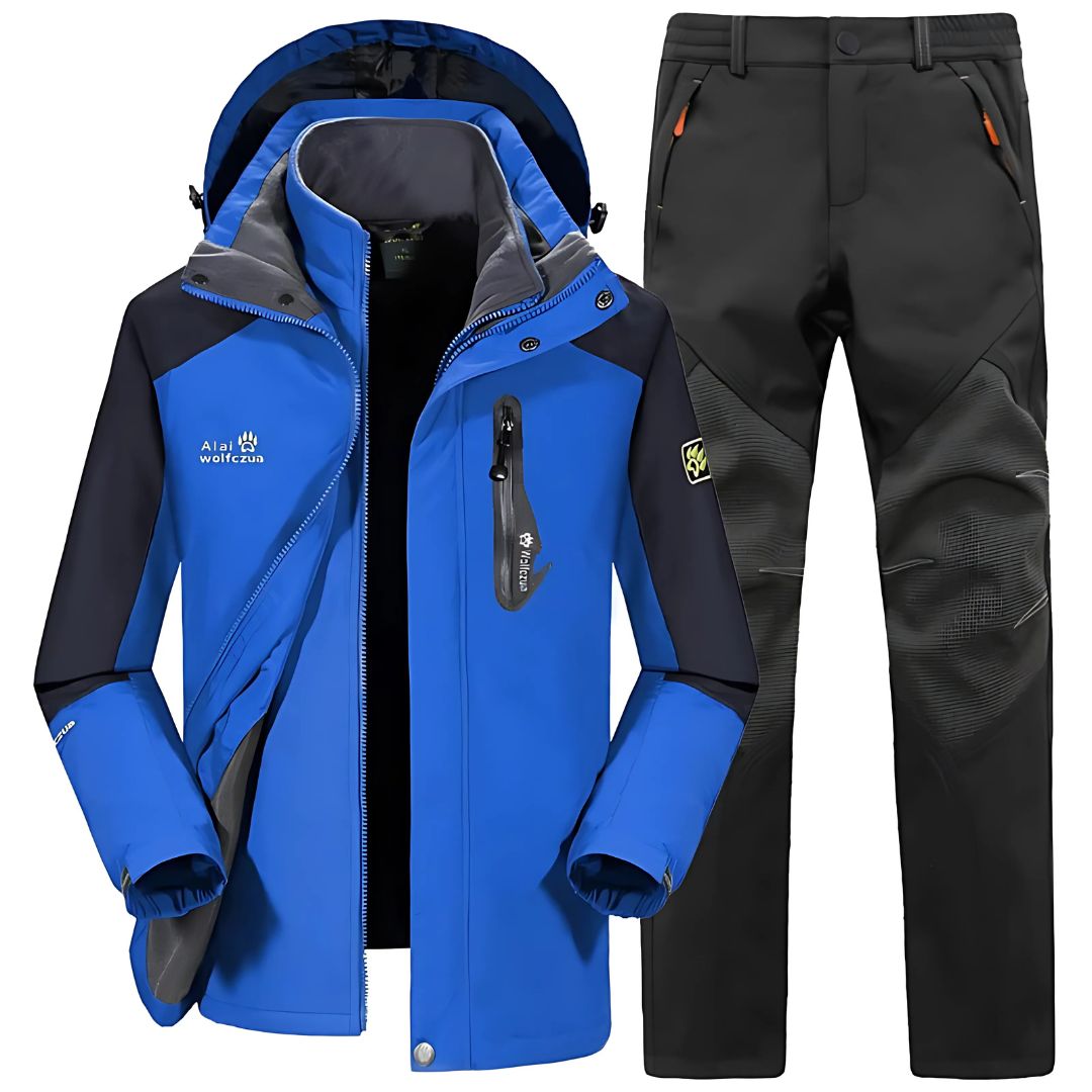 Men's Waterproof Fleece-Lined Winter Ski Suit for Ultimate Comfort and Performance