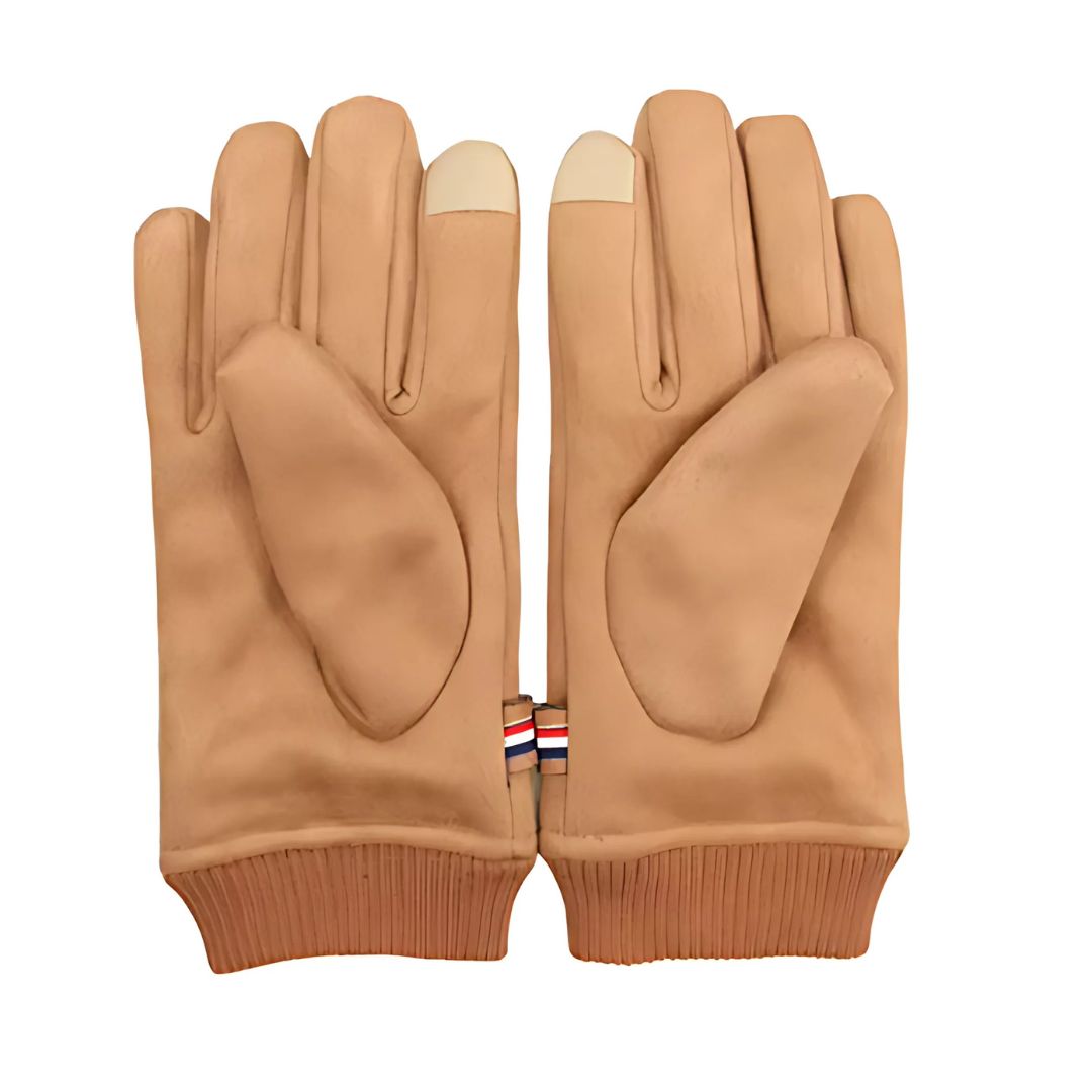 Stylish Men's Suede Touchscreen Winter Gloves
