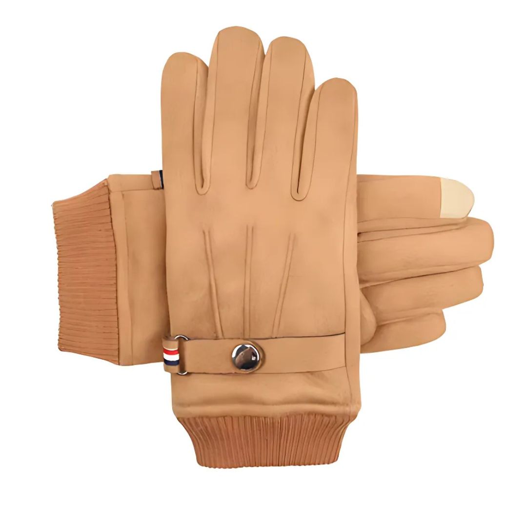 Stylish Men's Suede Touchscreen Winter Gloves