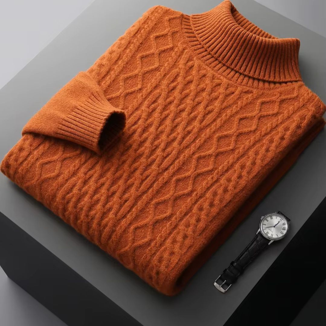 Elite Wool & Cashmere Turtleneck Sweater