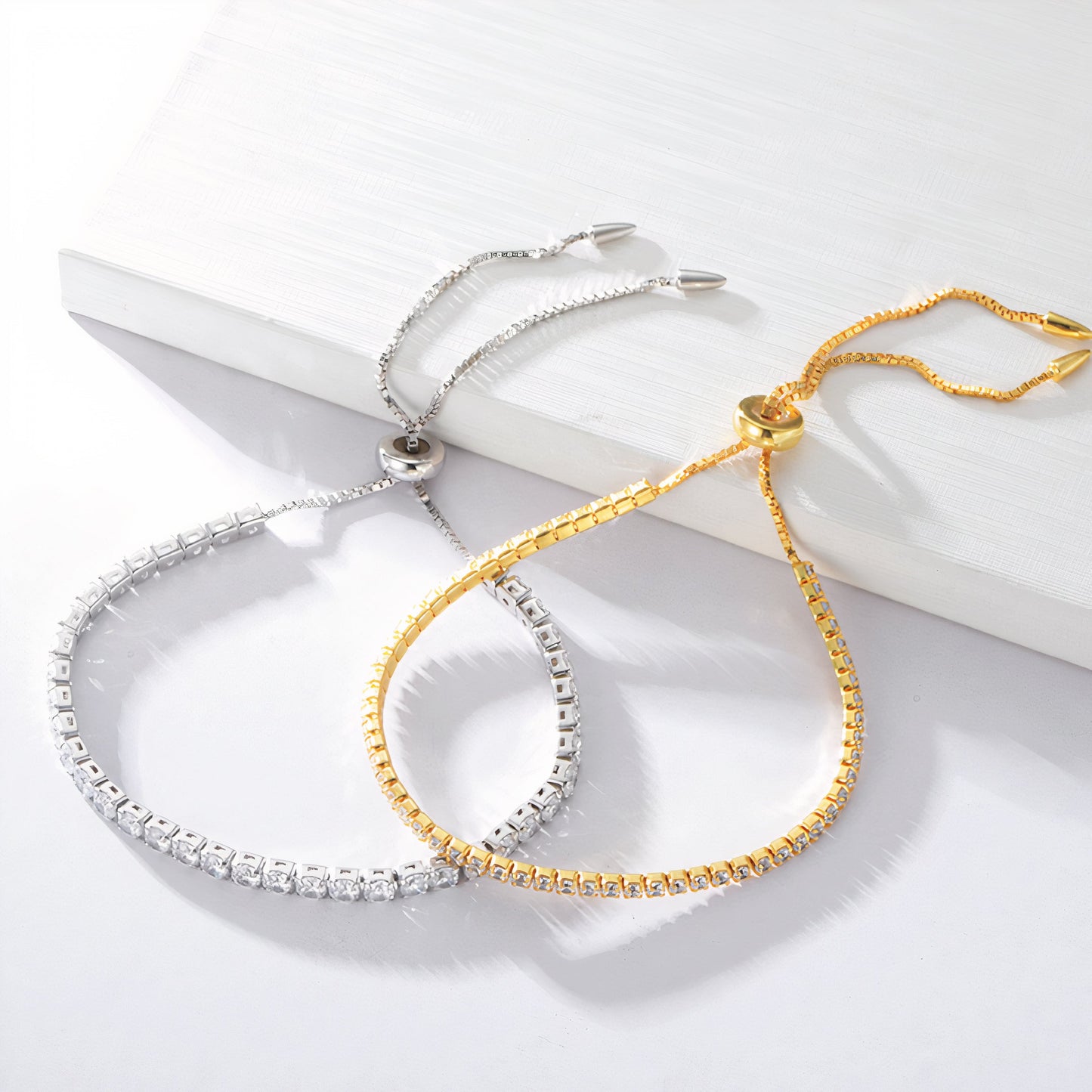 Exquisite 18K Gold Plated Sterling Silver Bracelet