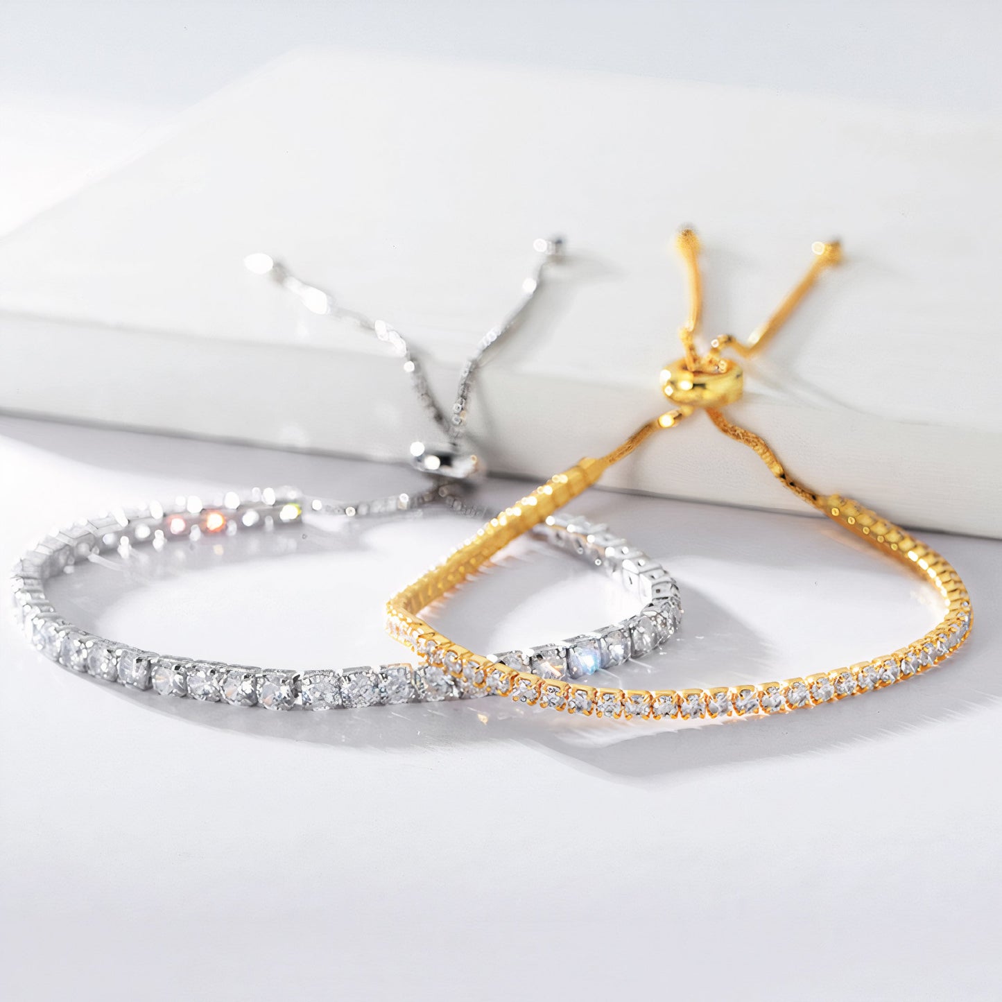 Exquisite 18K Gold Plated Sterling Silver Bracelet