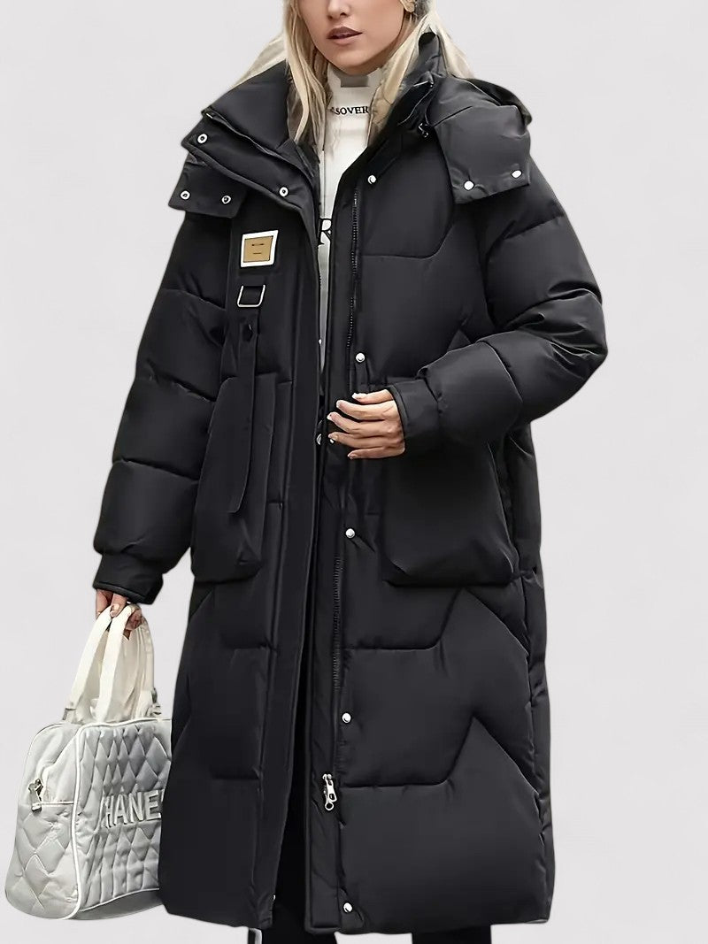 Stylish Women's Cozy Long Hooded Winter Coat