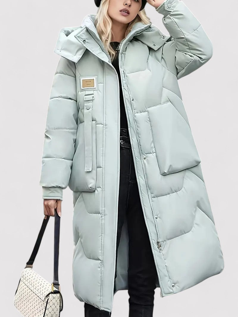 Stylish Women's Cozy Long Hooded Winter Coat