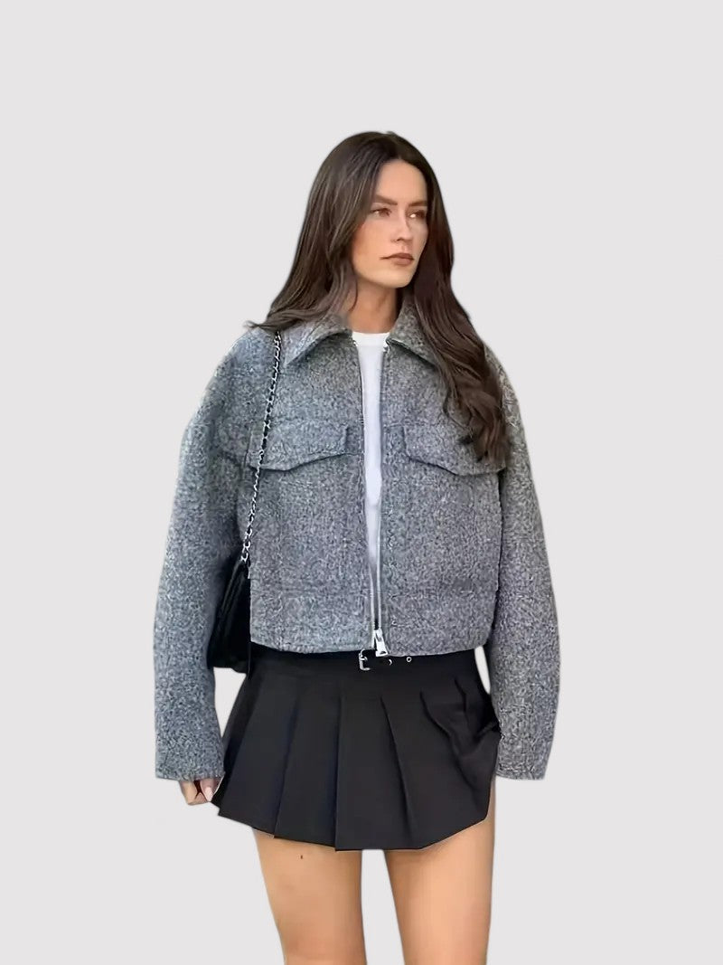 Chic & Cozy: Women's Elegant Fleece Jacket