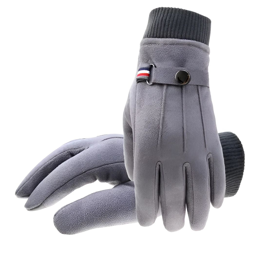 Stylish Men's Suede Touchscreen Winter Gloves