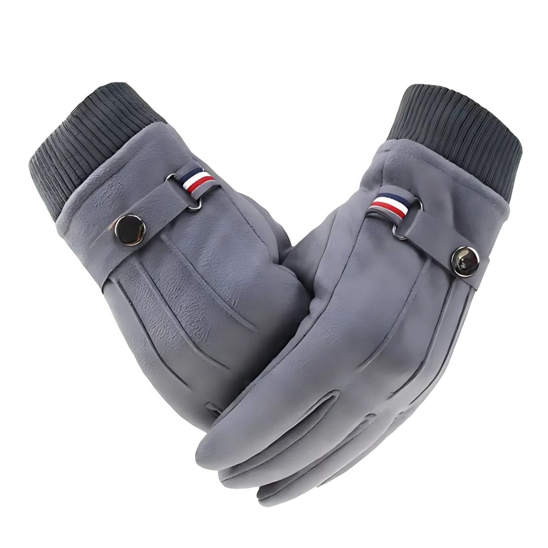 Stylish Men's Suede Touchscreen Winter Gloves