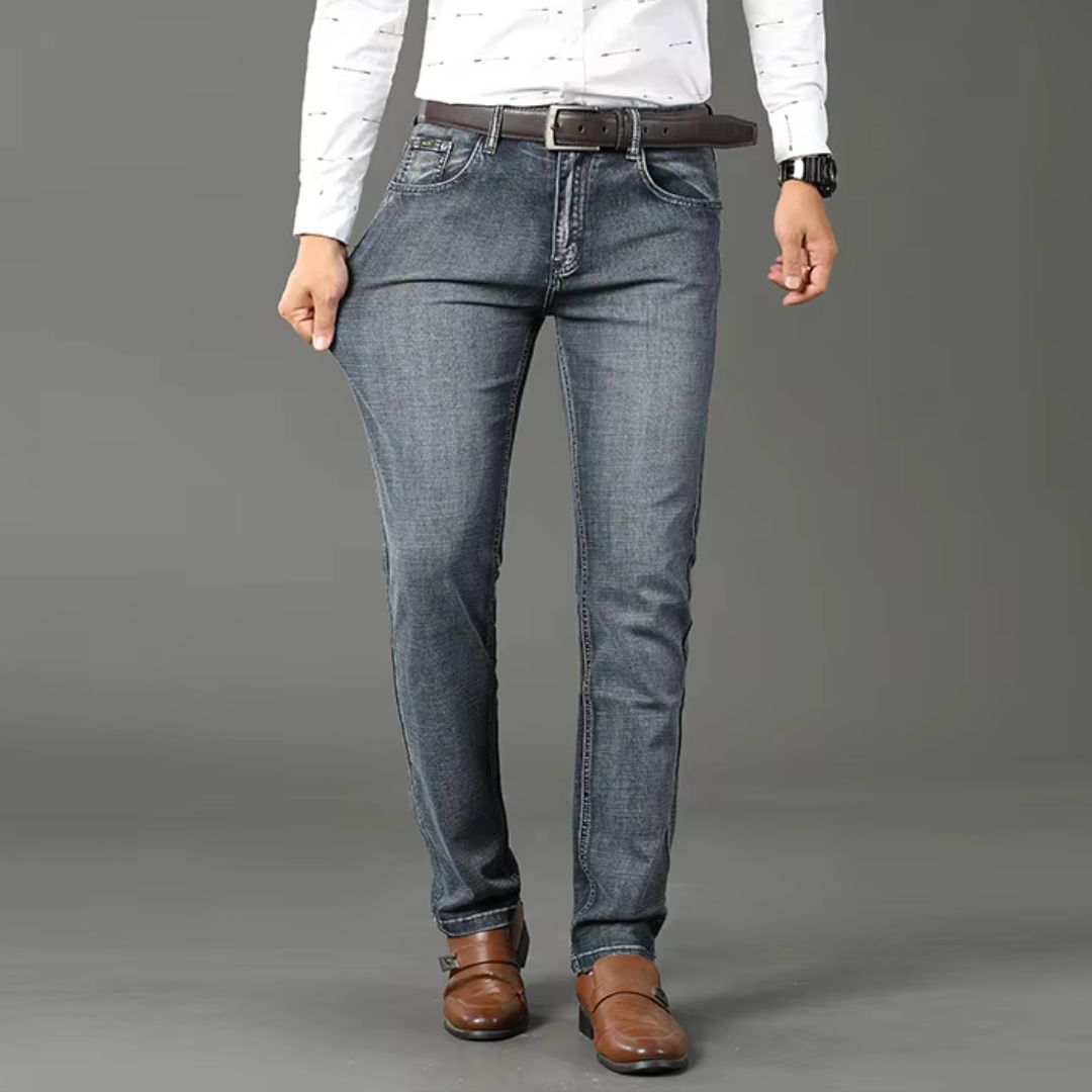 Stylish Men's Stretch Jeans for Business Casual Comfort