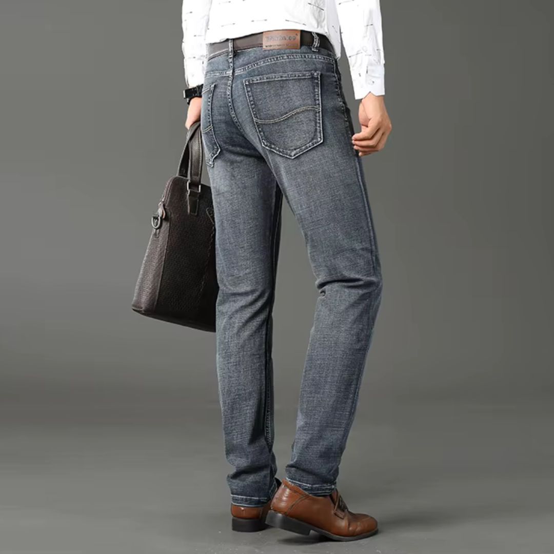 Stylish Men's Stretch Jeans for Business Casual Comfort