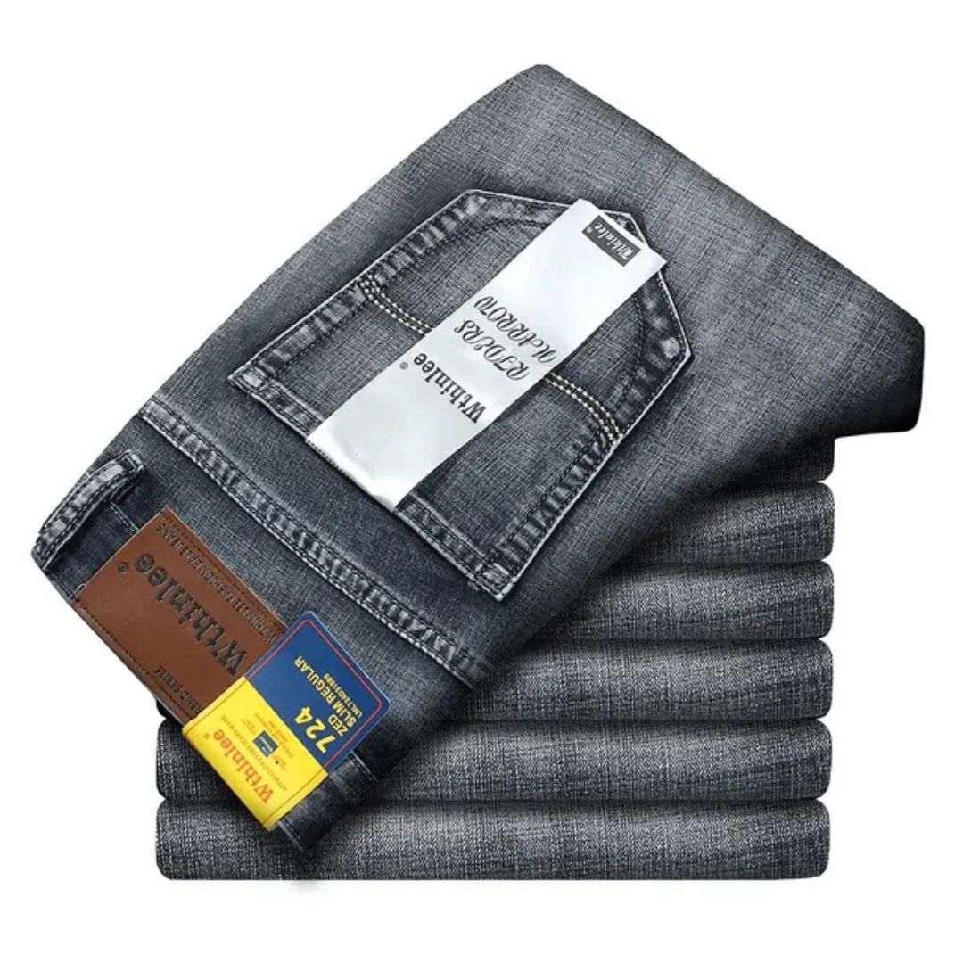 Stylish Men's Stretch Jeans for Business Casual Comfort