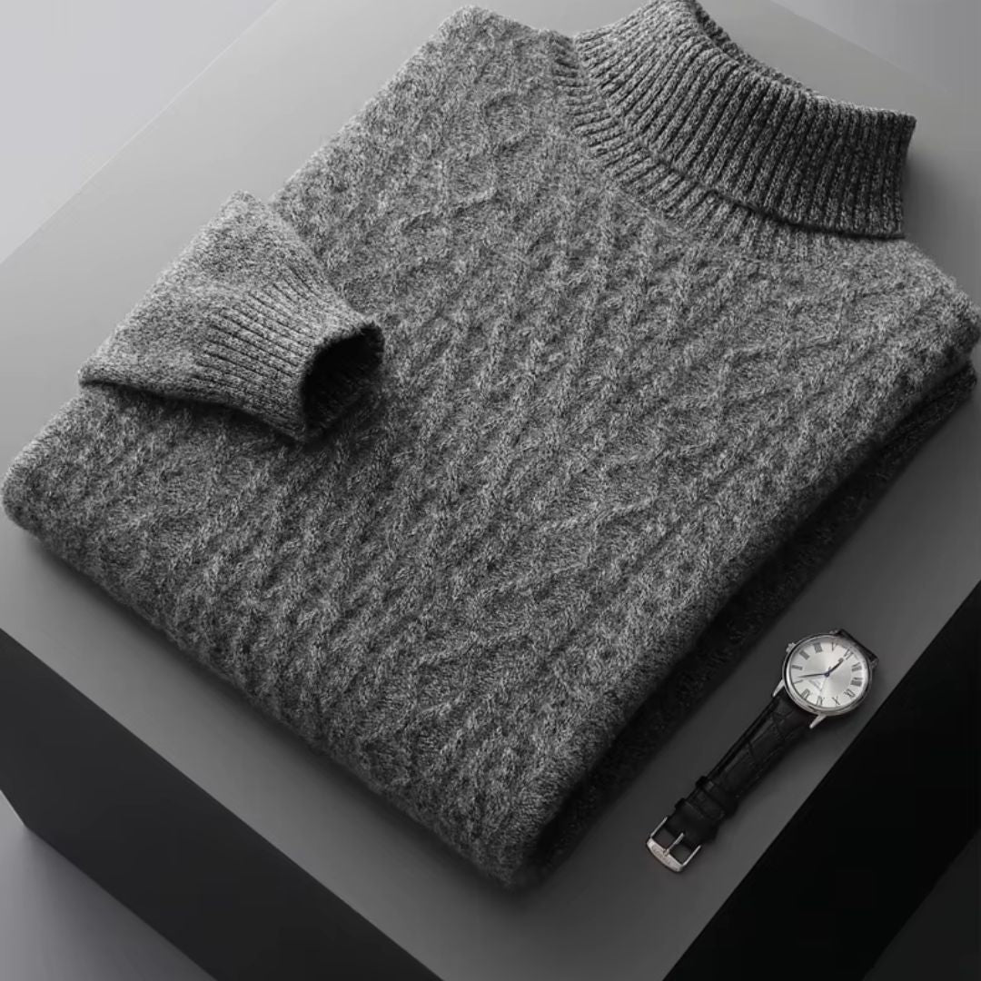 Elite Wool & Cashmere Turtleneck Sweater
