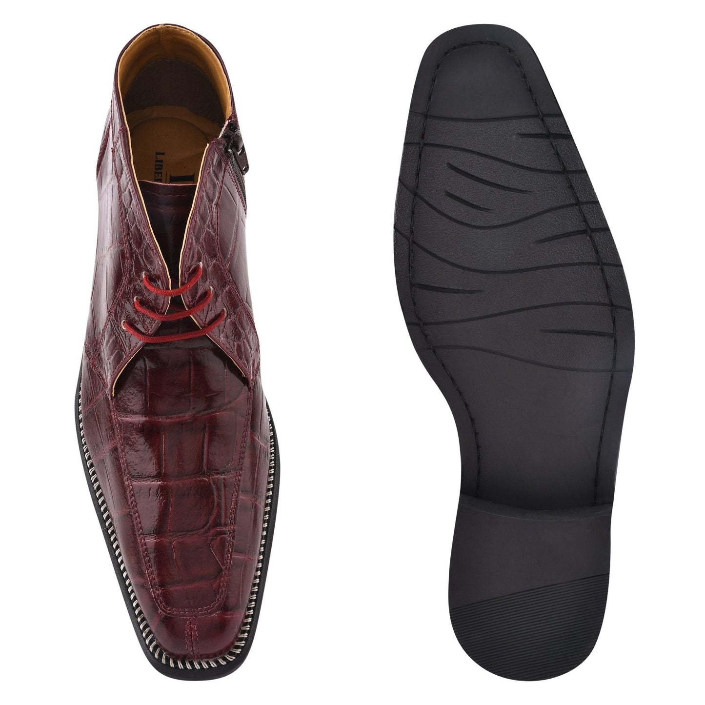 Stylish Men’s Genuine Leather Lace-Up Boots