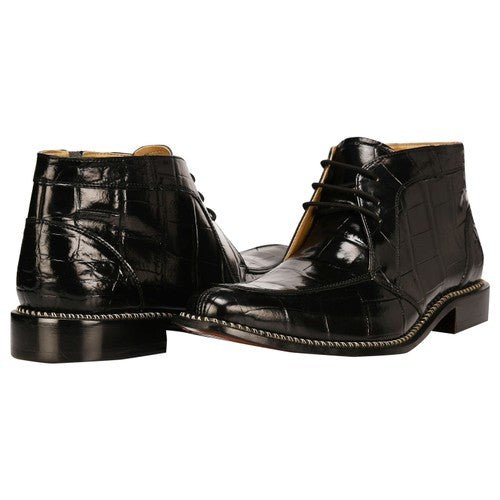 Stylish Men’s Genuine Leather Lace-Up Boots